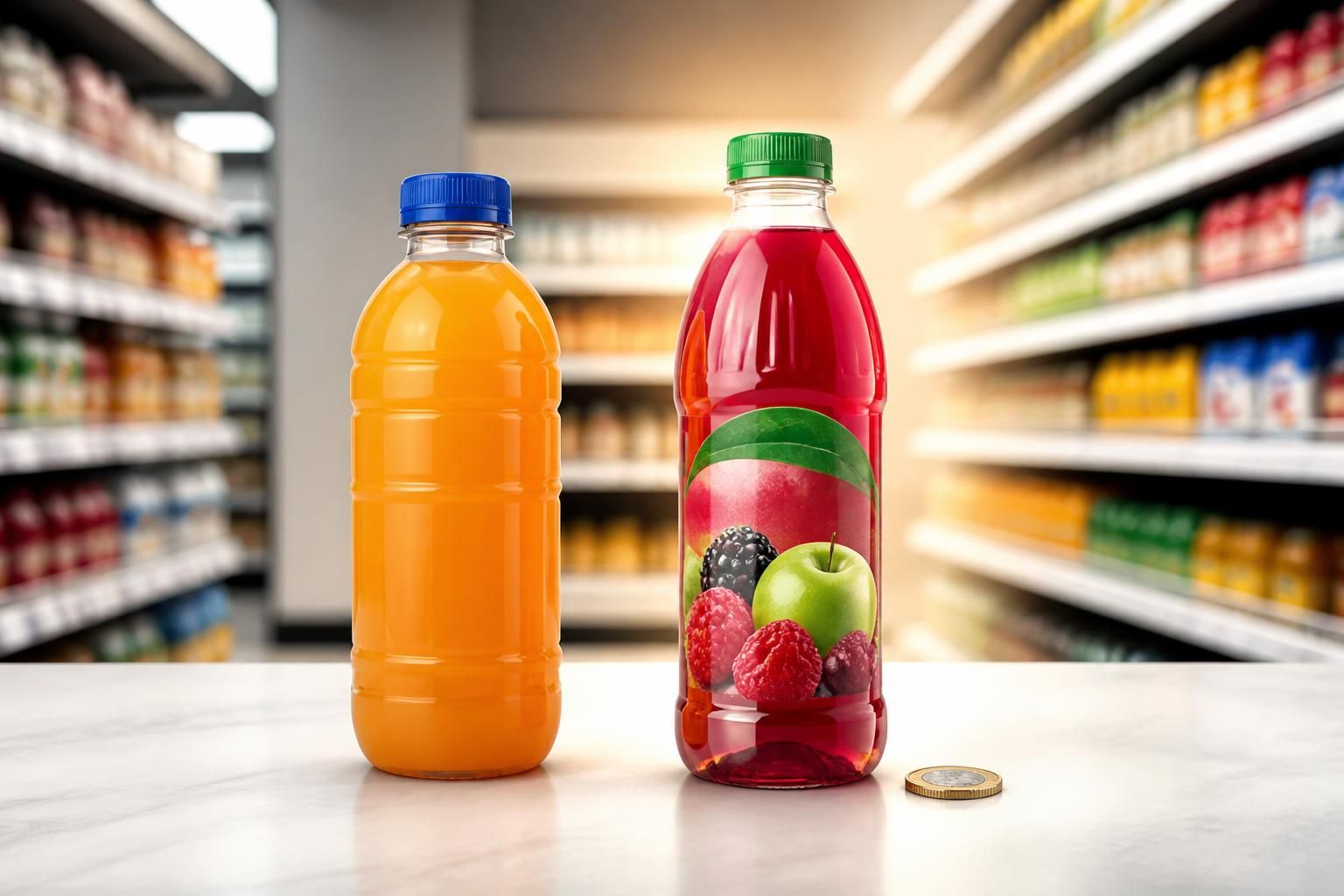 découvrez mon comparatif entre les boissons aux fruits du supermarché et celles de robinsons, avec une gagnante économique qui m'a permis d'économiser 1,36 £.