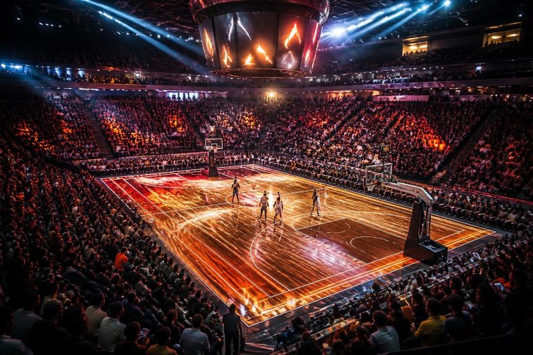 découvrez en exclusivité le parquet led ultra-moderne du tournoi big 12, une immersion unique alliant technologie avancée et ambiance sportive spectaculaire.